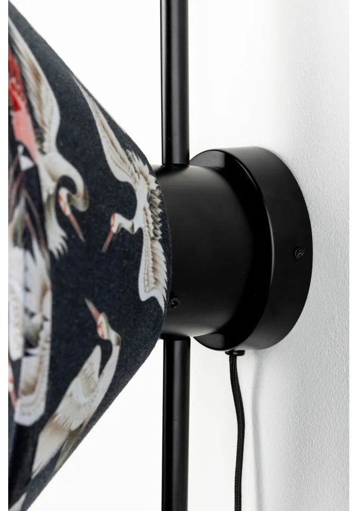 Čierne nástenné svietidlo Jaylee – White Label