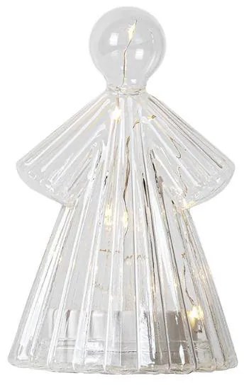 SIRIUS Svetelný LED anjel, číry, 15 cm