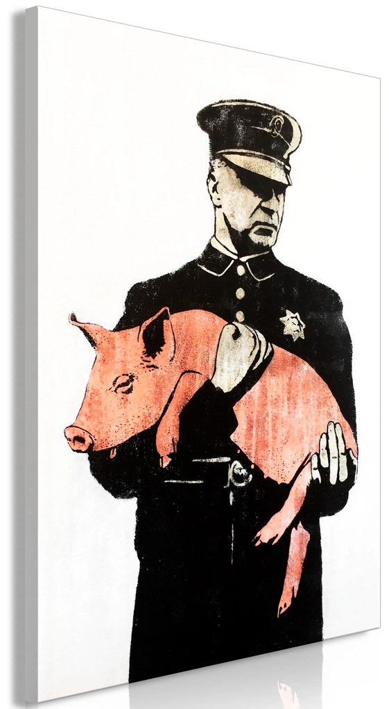 Artgeist Obraz - Police Pig (1 Part) Vertical Veľkosť: 20x30, Verzia: Na talianskom plátne