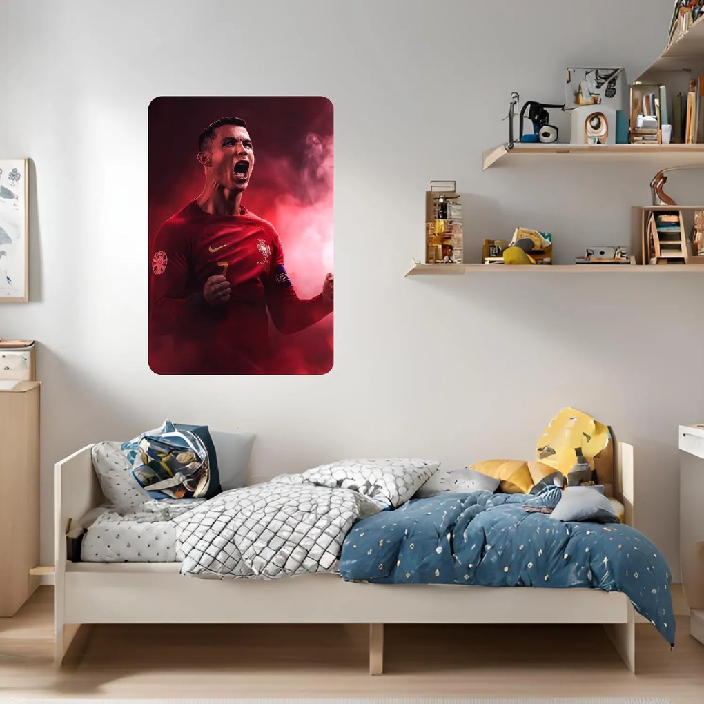 Cristiano Ronaldo 3 - textilná nálepka na stenu