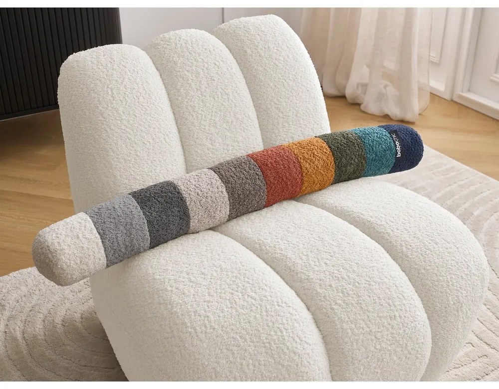 Biele kreslo z textílie buklé Janissaire – Bobochic Paris