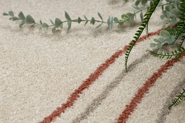 Koberec FUSION Shape 5707 krémový / tehlový