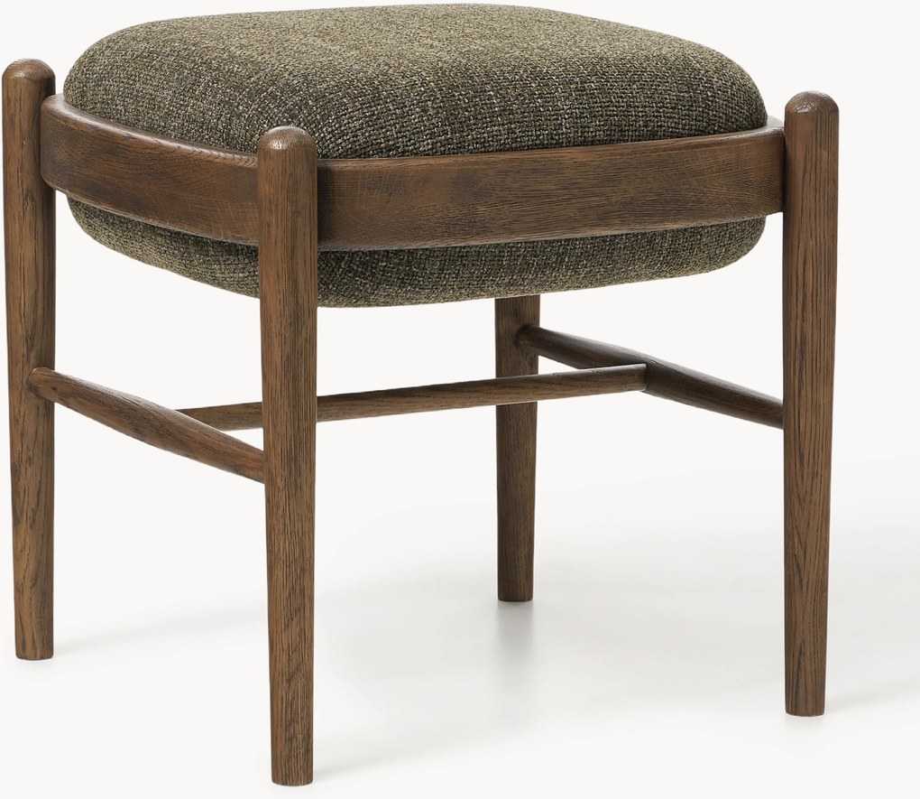 Čalúnená taburetka z dubového dreva Imara