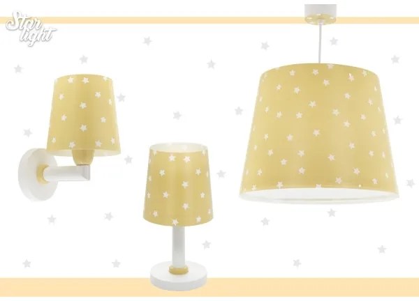 Dalber 82212A - Detský luster STAR LIGHT 1xE27/60W/230V žltá
