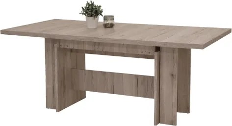 Rozkladací jedálenský stôl (5 šírok) Lia 160x90 cm, pieskový dub%
