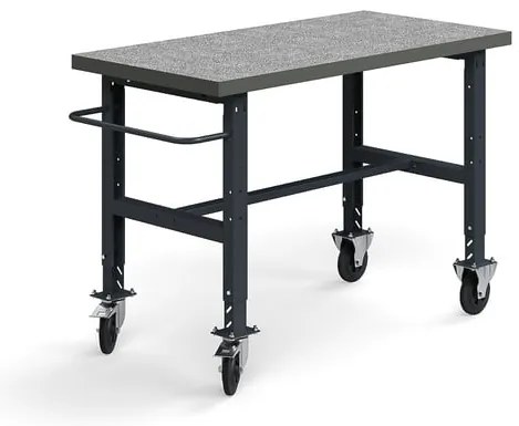 Mobilný dielenský stôl TRUST, 1500x760 mm, 200 kg, vinylový povrch