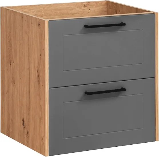 Comad Kúpeľňová skrinka pod umývadlo Madera Grey 60 grafit/dub artisan