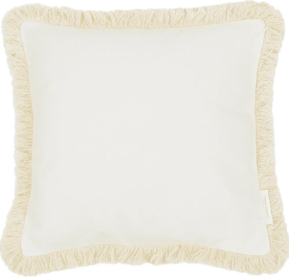 Boho štvorcový vankúš s rámom vanilka + vanilka 40x40 cm