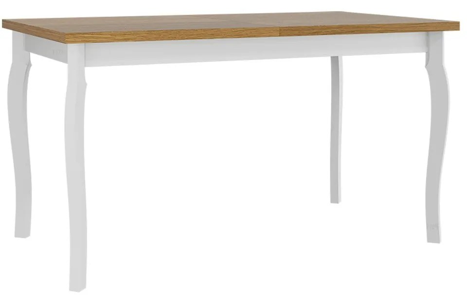 Jedálenský stôl Diesel 80 x 140/180 V, Morenie: dub artisan L, Farby nožičiek: biela