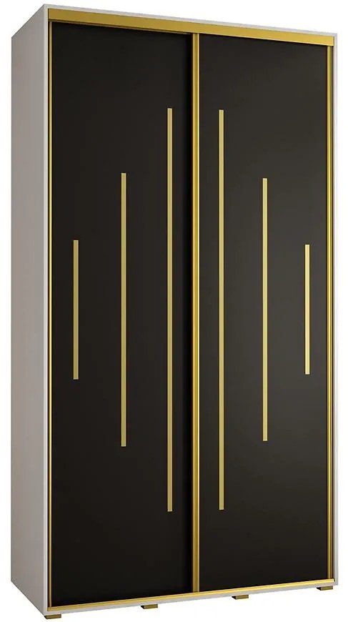 Skriňa 45 Canaris 12 140 biela/čierna/gold
