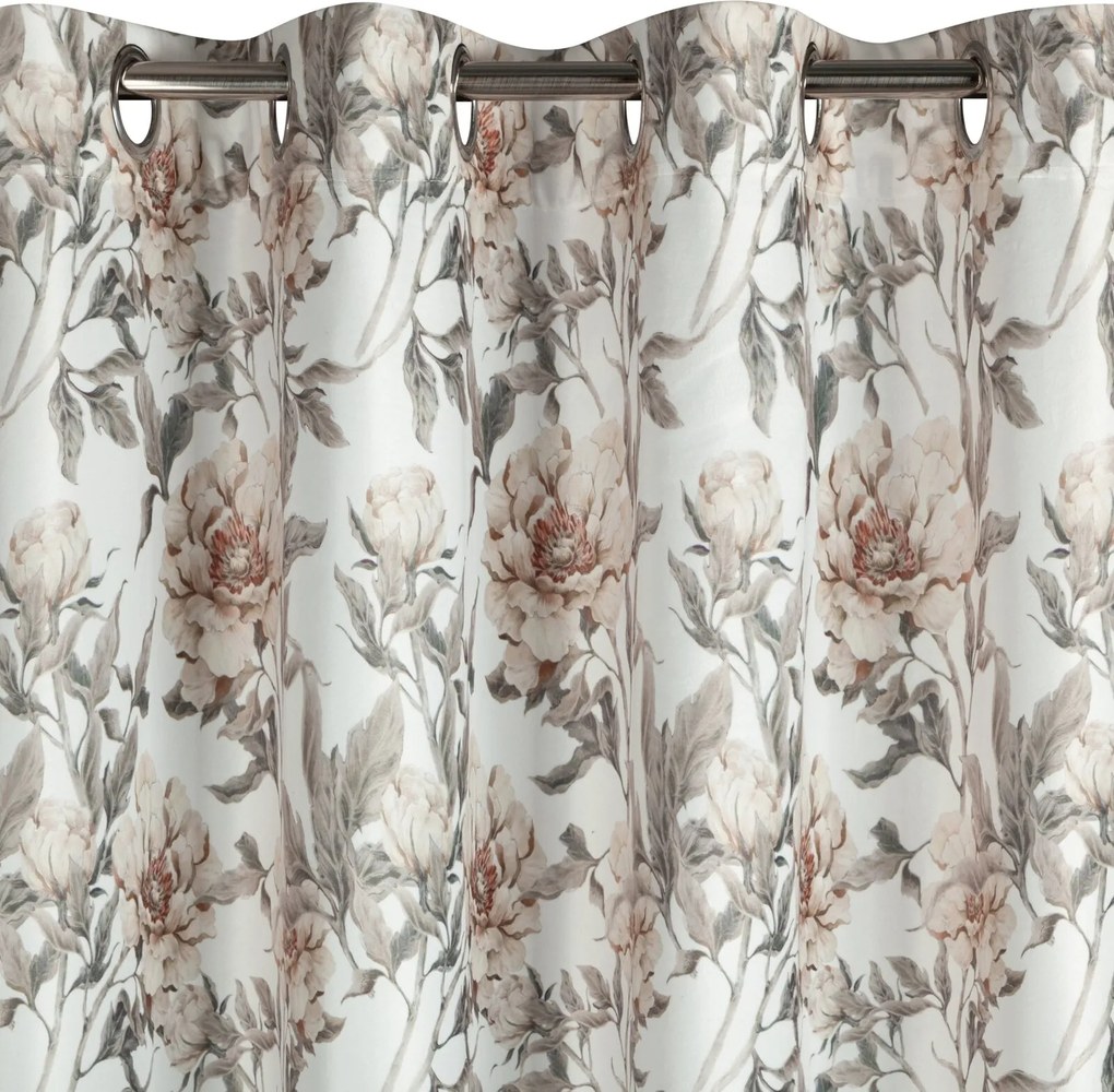 ZATEMŇOVACÍ ZÁVES NA KRÚŽKOCH BEVERLY 140X250 CM KVETY