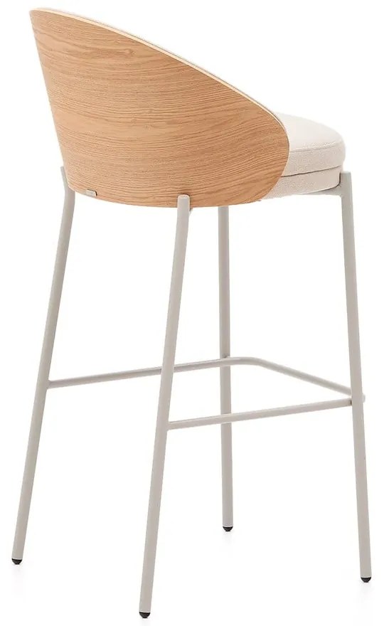 Béžová/vo svetloprírodnej farbe barová stolička (výška sedadla 77 cm) Eamy – Kave Home