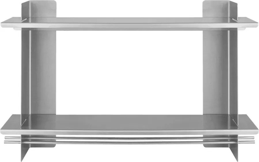 Poschodová kovová polica v striebornej farbe 70 cm Tivo – noo.ma