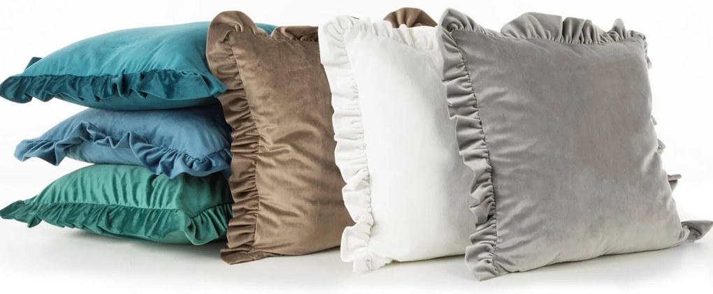 DEKORAČNÁ OBLIEČKA NA VANKÚŠ VELVET25 45X45 CM TMAVOBÉŽOVÁ