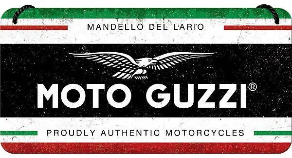 Plechová ceduľa Moto Guzzi Italian, (20 x 10 cm)