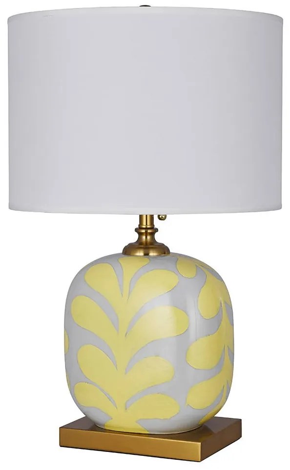 Keramická stolová lampa Lora - banánovo žltá