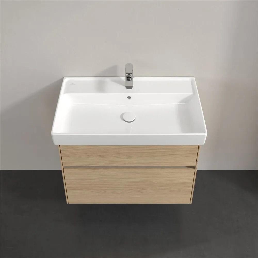 VILLEROY &amp; BOCH Collaro závesná skrinka pod umývadlo, 2 zásuvky, s LED osvetlením, 754 x 444 x 546 mm, Nordic Oak, C010B0VJ