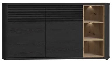 Komoda INAR čierna/dub