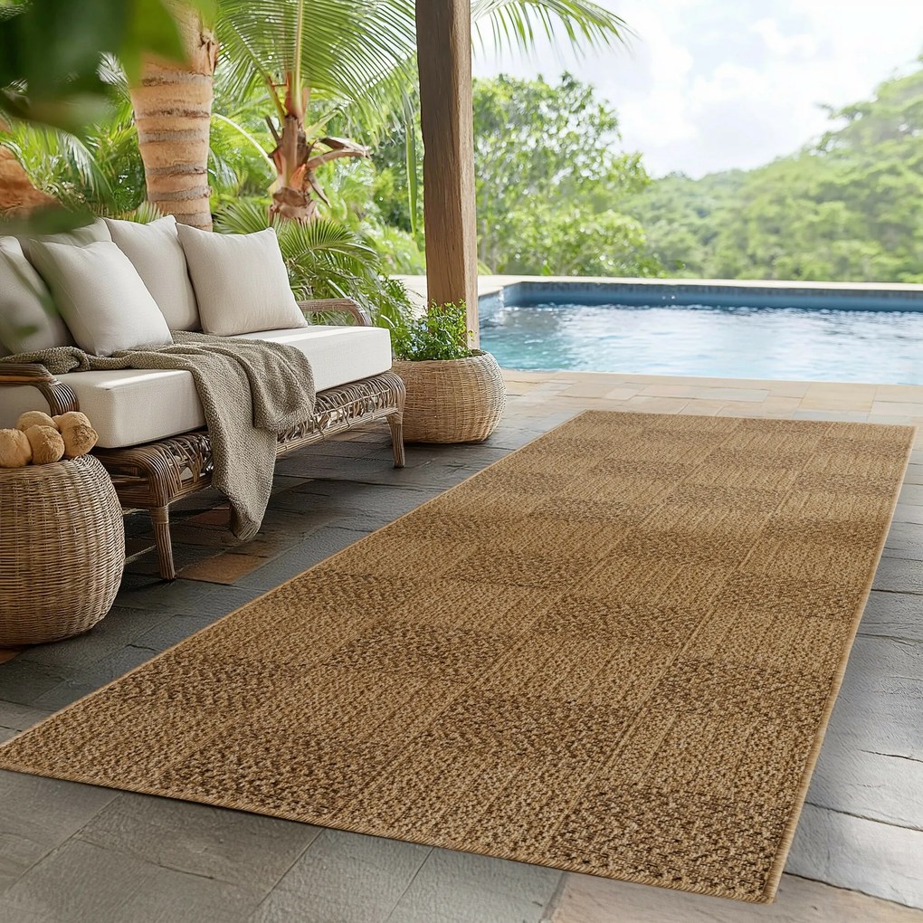 Ayyildiz, Koberec behúň Timber 1405 beige - na von aj na doma, 80x250, béžová, chodba / predsieň