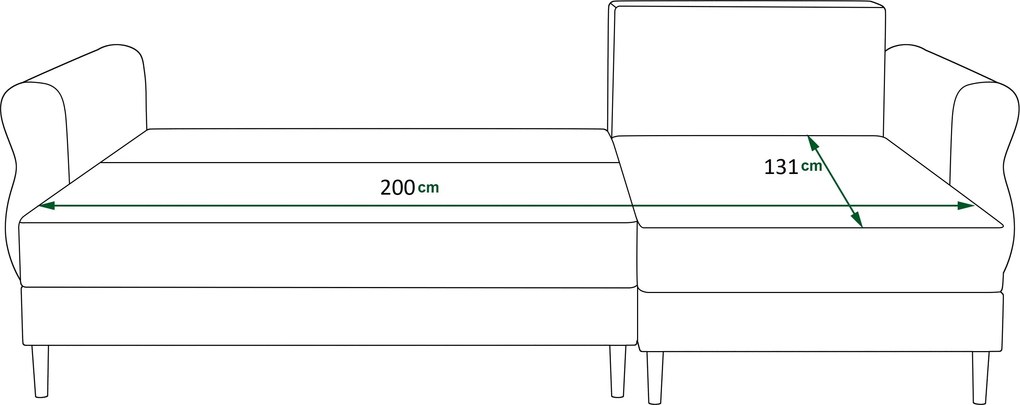 Rozkladacia obojstranná sedacia súprava do L SILVIANO 230x140 cm, sivá