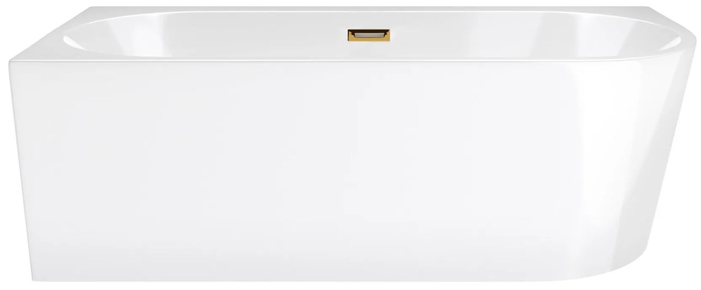 D‘Eluxe - VANE - Voľne stojaca akrylátová vaňa RELAX NT92R Pravá xcm Voľne stojaca vaňa biela 170 80 58 170x80cm biela + Sifón CLIK CLACK - farba Zlatá