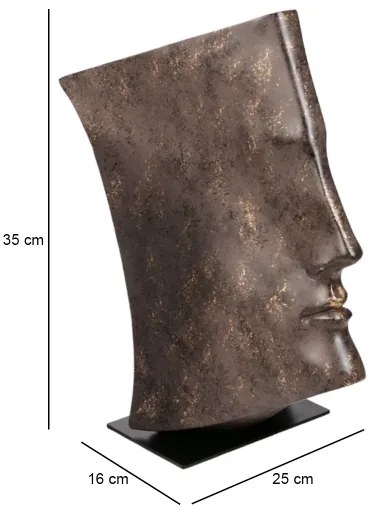 Dekorácia na stôl 29x25x17 cm živica/medená