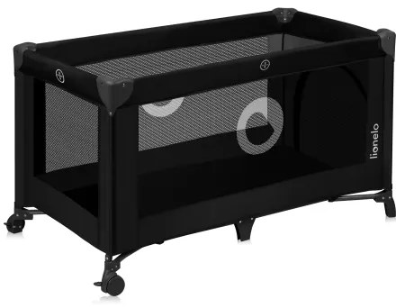 Lionelo - Cestovná postieľka STEFI Black Carbon