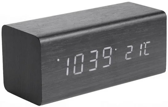 Designový LED budík - hodiny 5652BK Karlsson 16cm