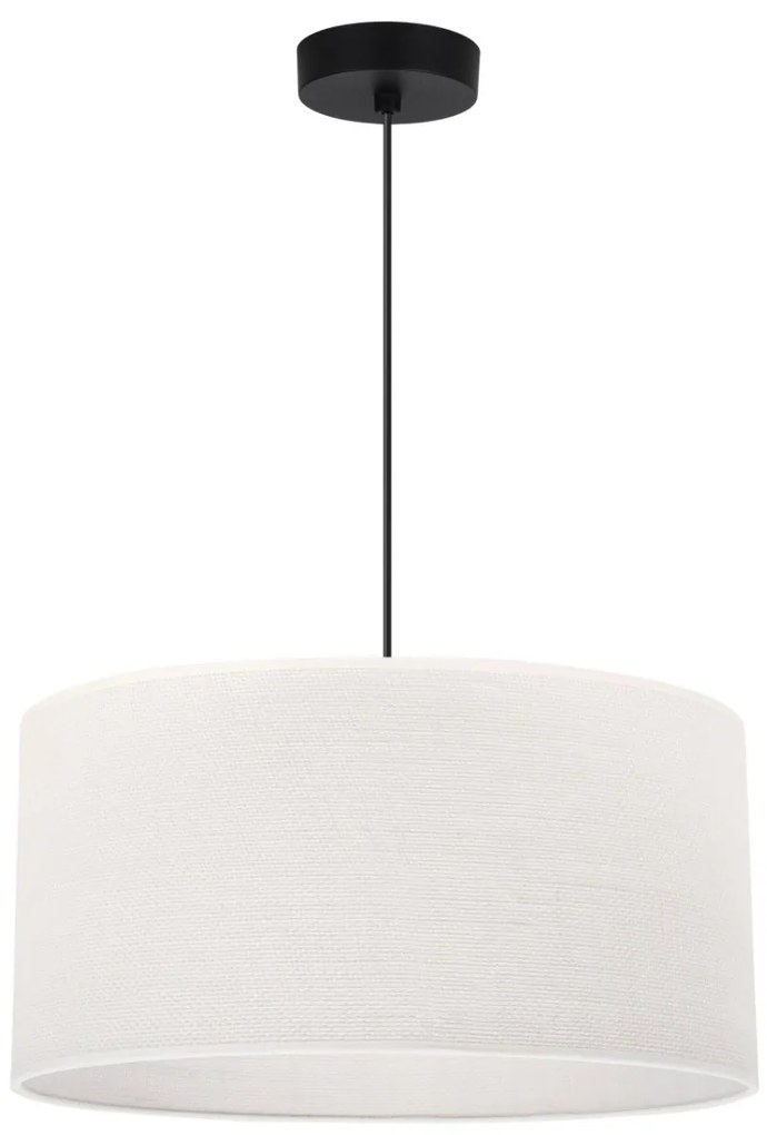 Závesné svietidlo Juta, 1x biele jutové tienidlo, (fi 35cm), b