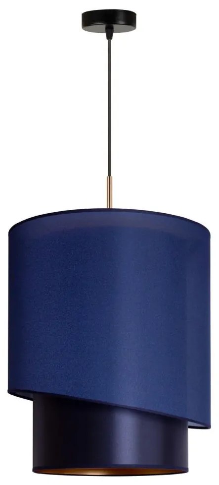 Duolla - Luster na lanku PARIS 1xE27/15W/230V pr. 40 cm modrá/zlatá