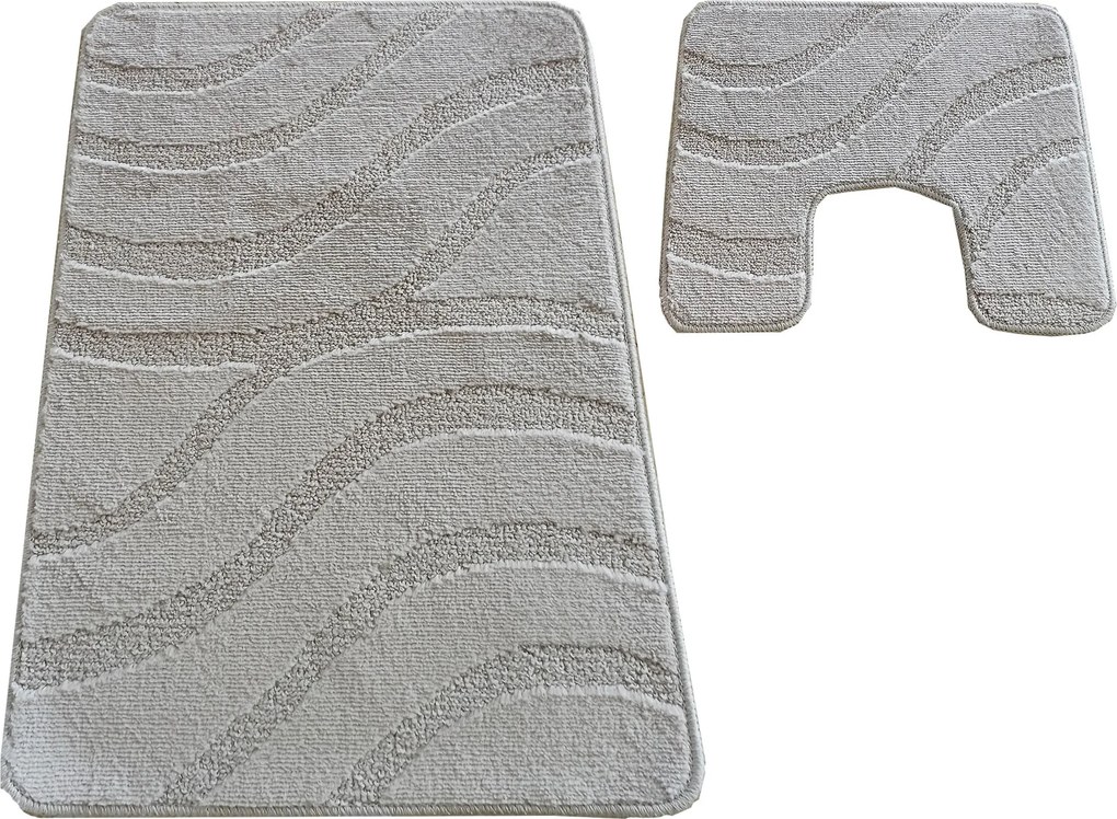 DY Kúpeľňová sada koberčekov s výrezom Symphony Sand Grey