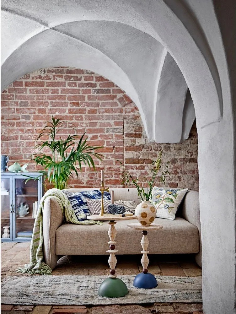 Zelená deka s prímesou bavlny 130x155 cm Velva – Bloomingville