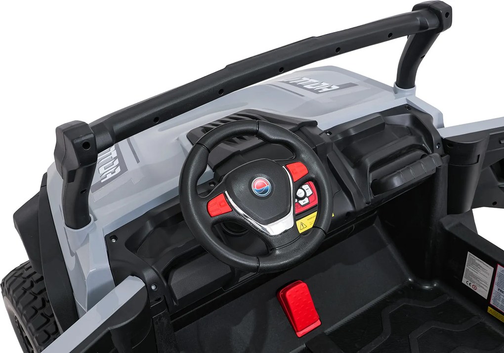 Ramiz Elektrická bugina Gravity pre deti šedá + pohon 4x4 + diaľkové ovládanie
