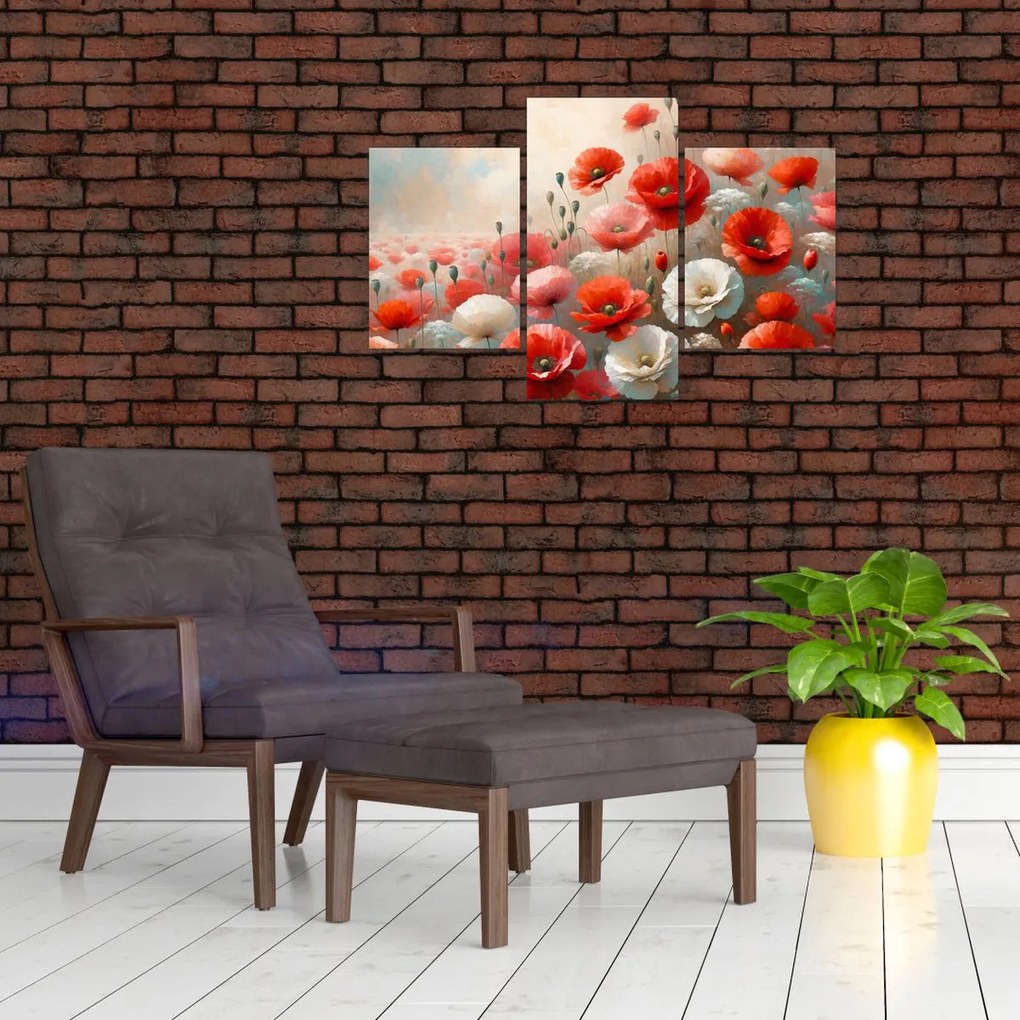 Obraz - Maľba vlčích makov (90x60 cm)