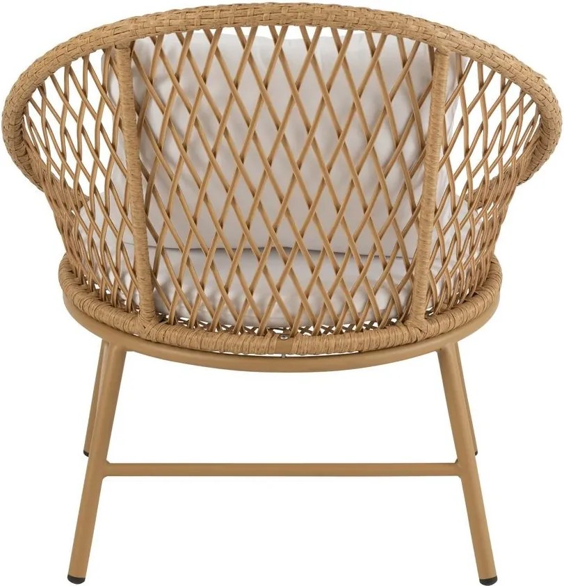 Béžové ratanové kresielko Zayo Beige - 59*74*81cm