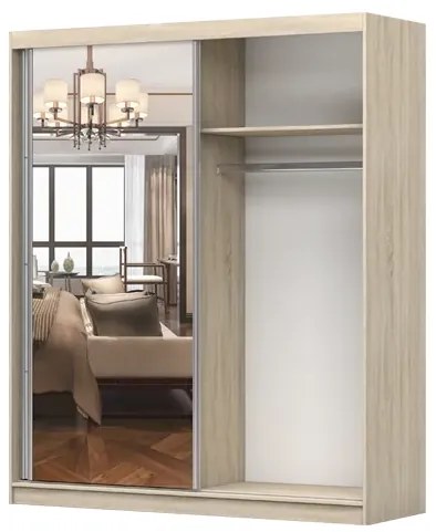 Šatníková skriňa MULTI35 183 cm čierna/biela