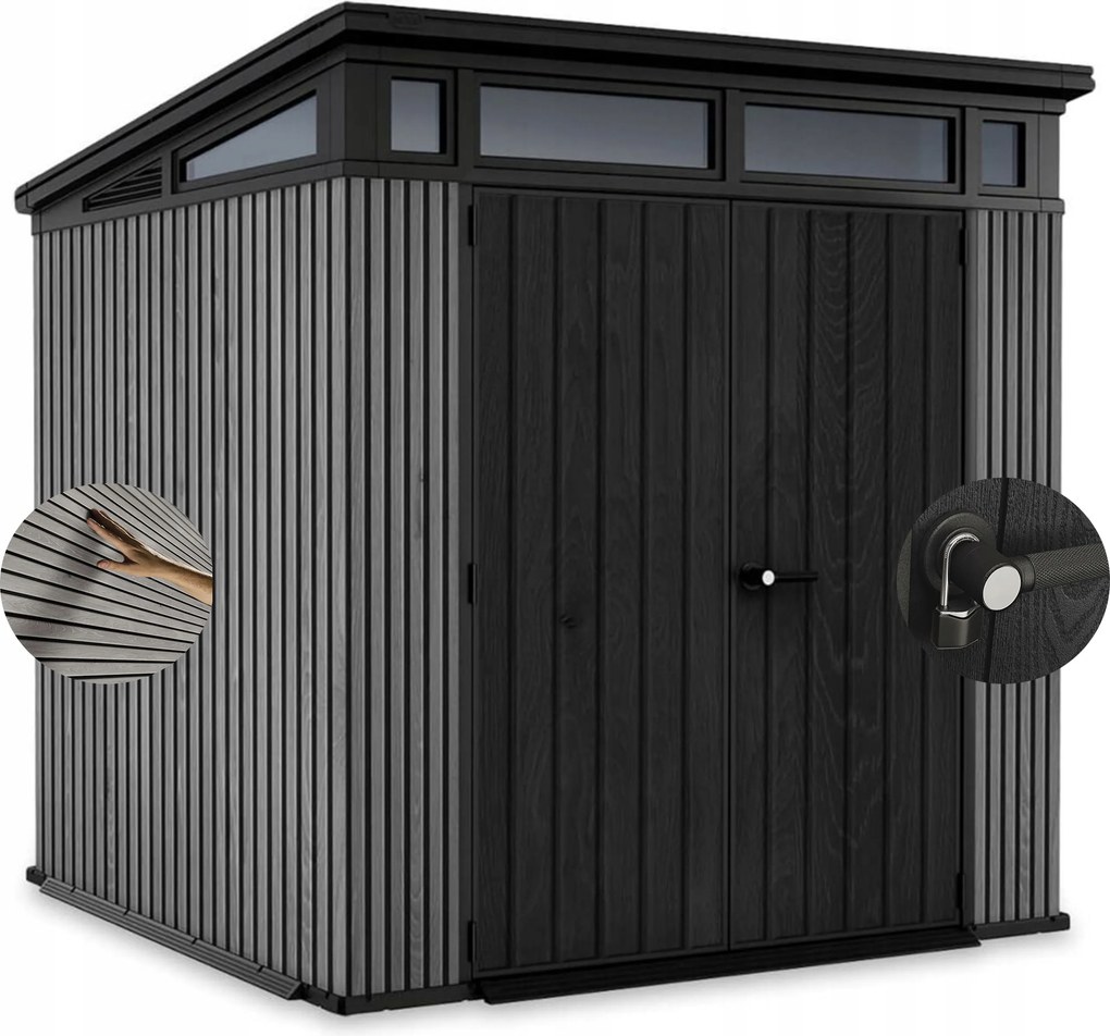 Záhradný domček na náradie Keter 7x7 na náradie Prístrešok Veľký úložný priestor XL