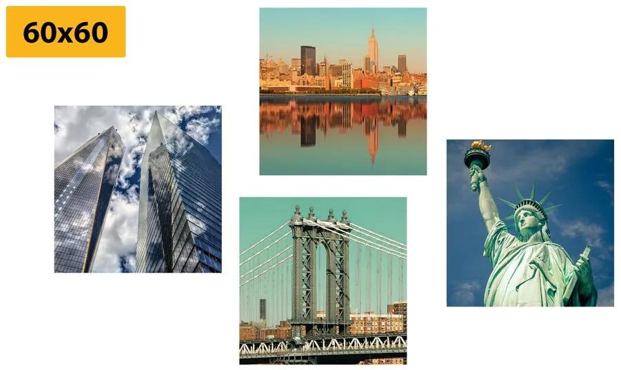 Set obrazov krásy mesta New York Varianta: 4x 60x60