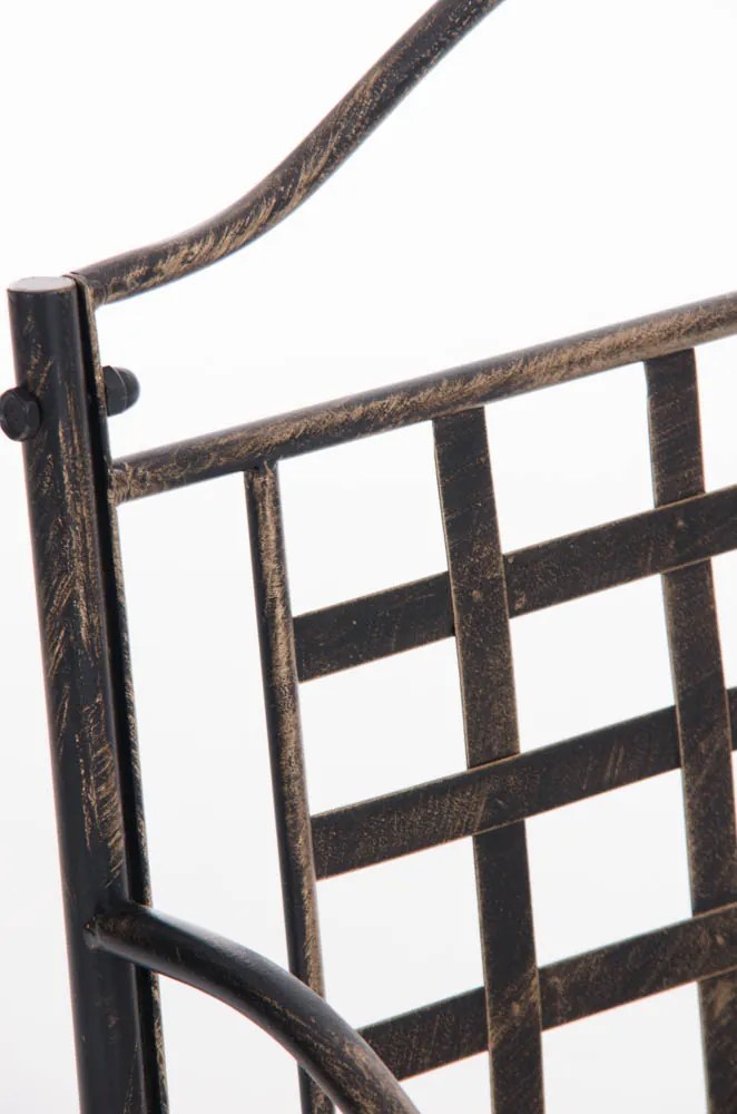 Kovová stolička Lotta s područkami - Bronzová