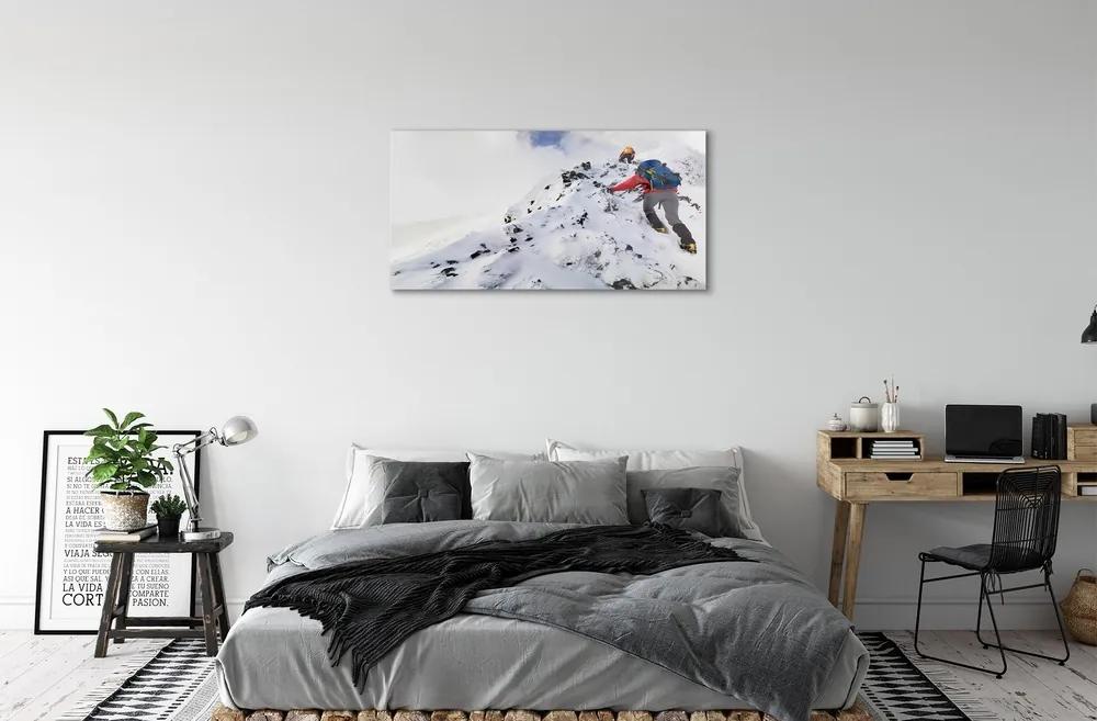 Obraz na skle horolezectvo 120x60 cm