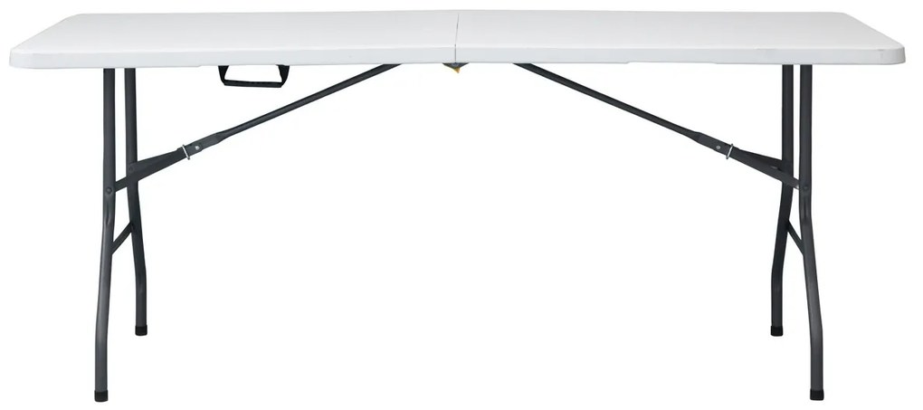 Autronic Záhradný stôl, kov, plast, biela, AZ-K1002 WT