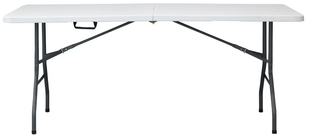Autronic Záhradný stôl, kov, plast, biela, AZ-K1002 WT