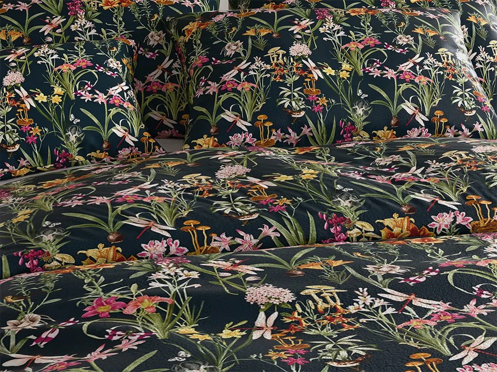 Mikroplyšové obliečky MYSTIC GARDEN tmavozelené Rozmer obliečky: 70 x 90 cm | 140 x 200 cm