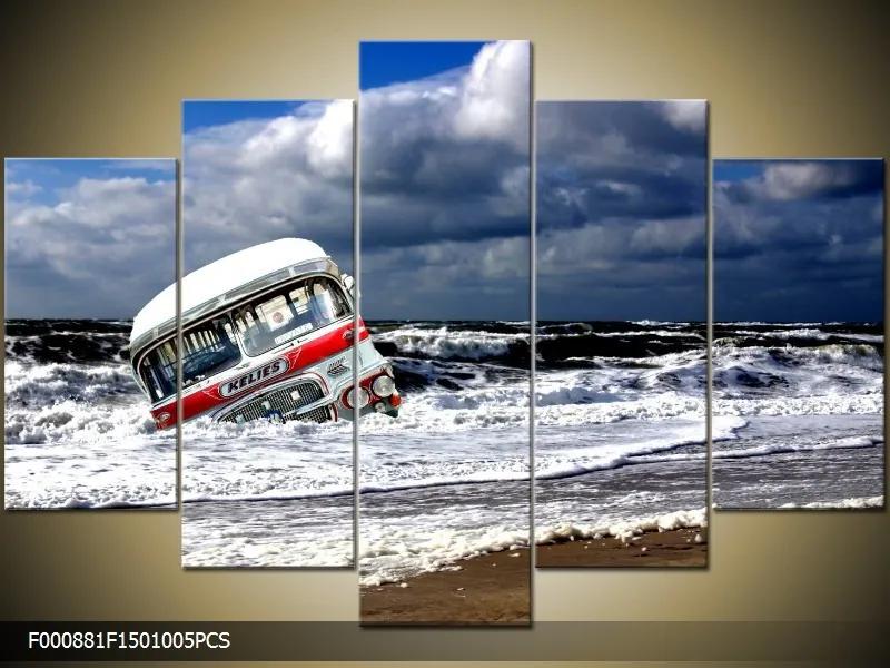 Obraz na plátne Autobus v ťažkostiach, 5 dielne 150x100cm 87,92 €
