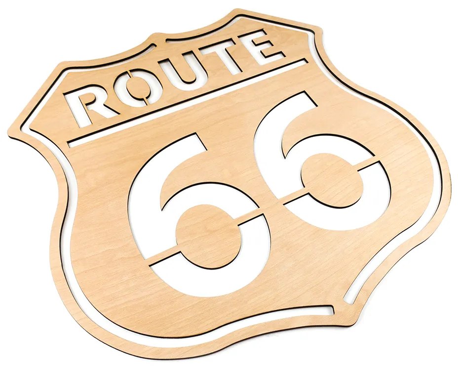 Veselá Stena Drevená nástenná dekorácia Route 66