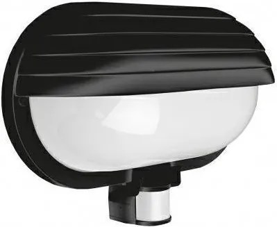 PremiumLED SENSI čierne fasádne svietidlo 2xE27 s pohybovým senzorom PIR