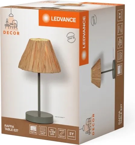 Ledvance - Stolná lampa DECOR RAFFIA 1xE27/15W/230V rafia
