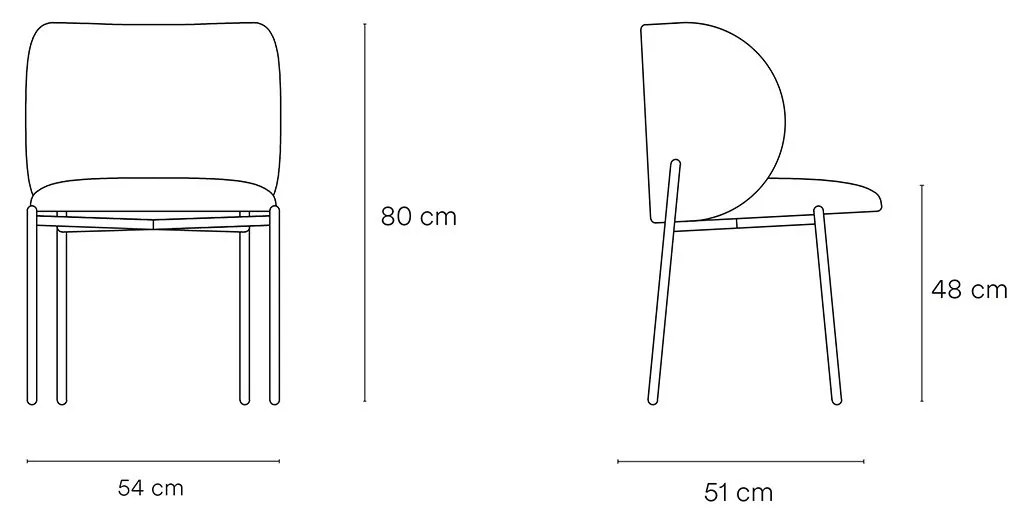 Stolička Mogi 53 × 41 × 48/81 cm