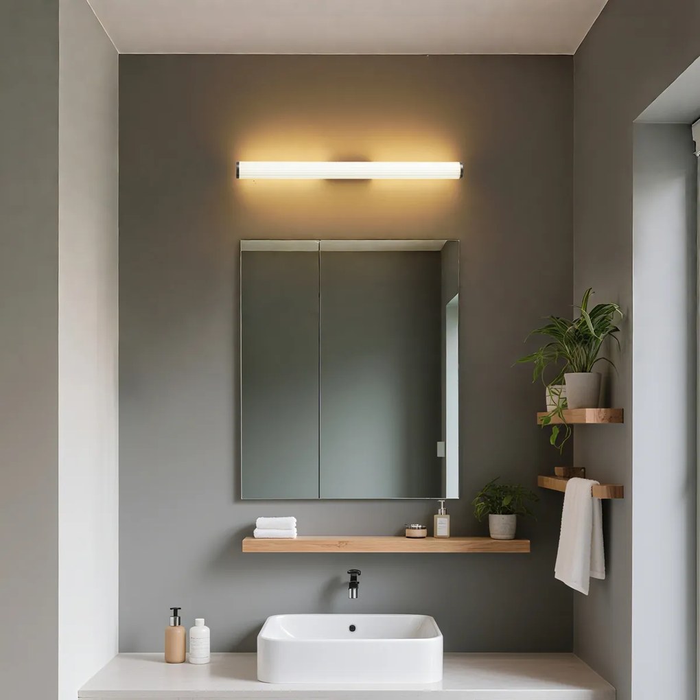 Retro nástenná lampa Gunmetal 80,4 cm vrátane LED IP44 - Coco