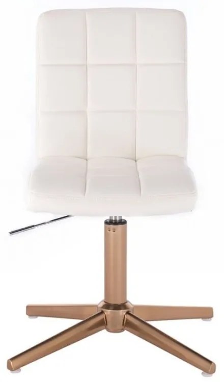 LuxuryForm DESIGN Stolička TOLEDO na zlatom kríži - biela